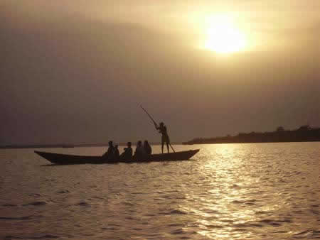 Lac Togo au coucher du soleil